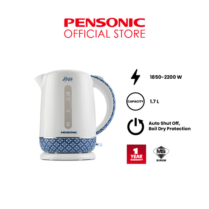 [ NEW ] Pensonic Batik Series Jug Kettle | PAB-1719CSB