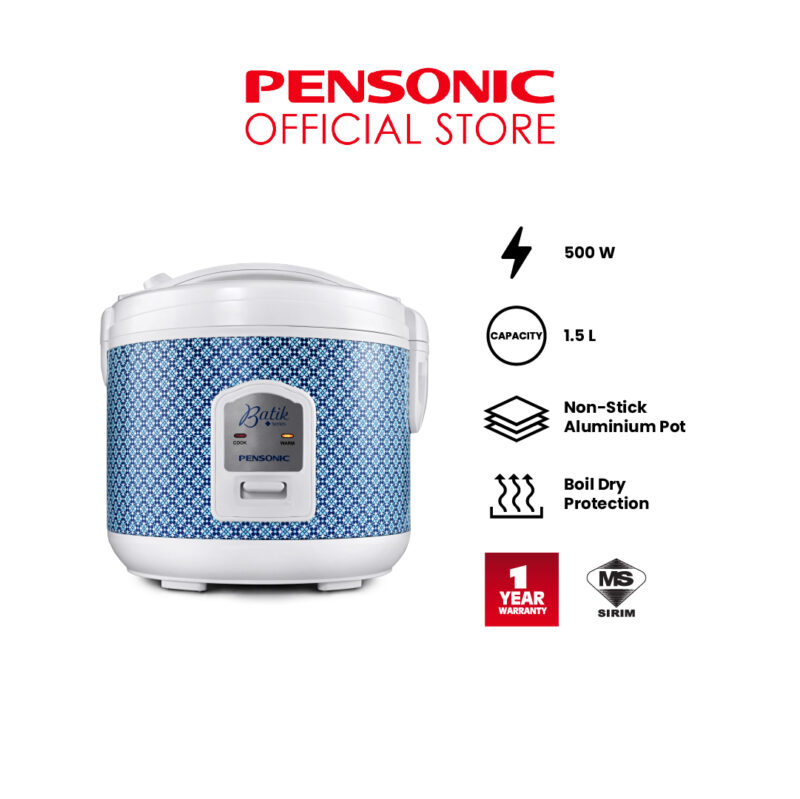 [ NEW ] Pensonic Batik Series Rice Cooker (1.5L) | PSR-1505B