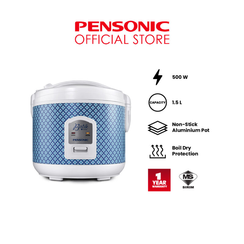 [ NEW ] Pensonic Batik Series Rice Cooker (1.5L) | PSR-1505B
