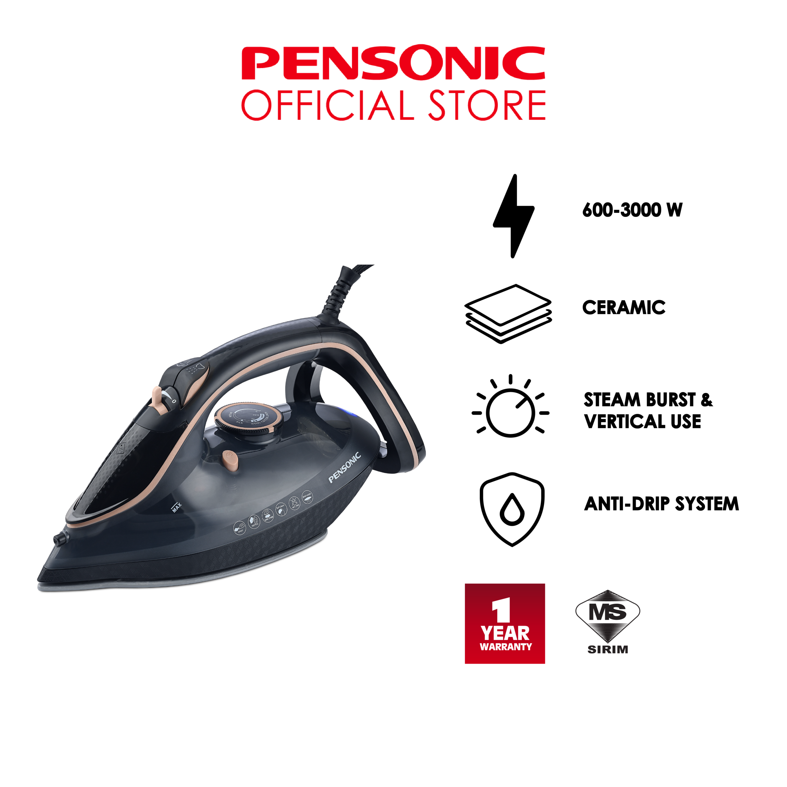 Pensonic Powersteam Iron | PSI-1008C