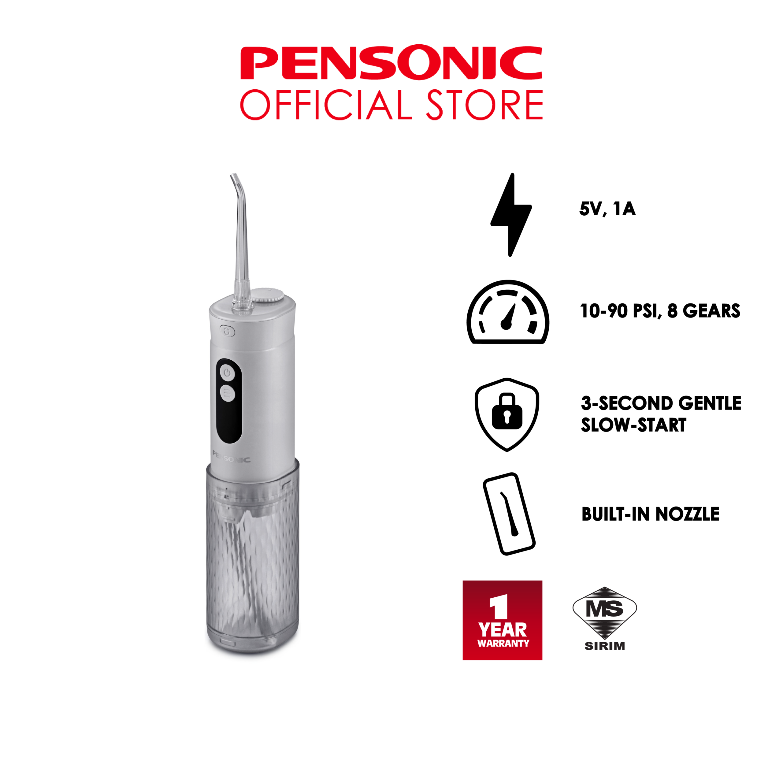 Pensonic Livelle Hype Water Flosser Travel Kit 165ml | WFP61401CG
