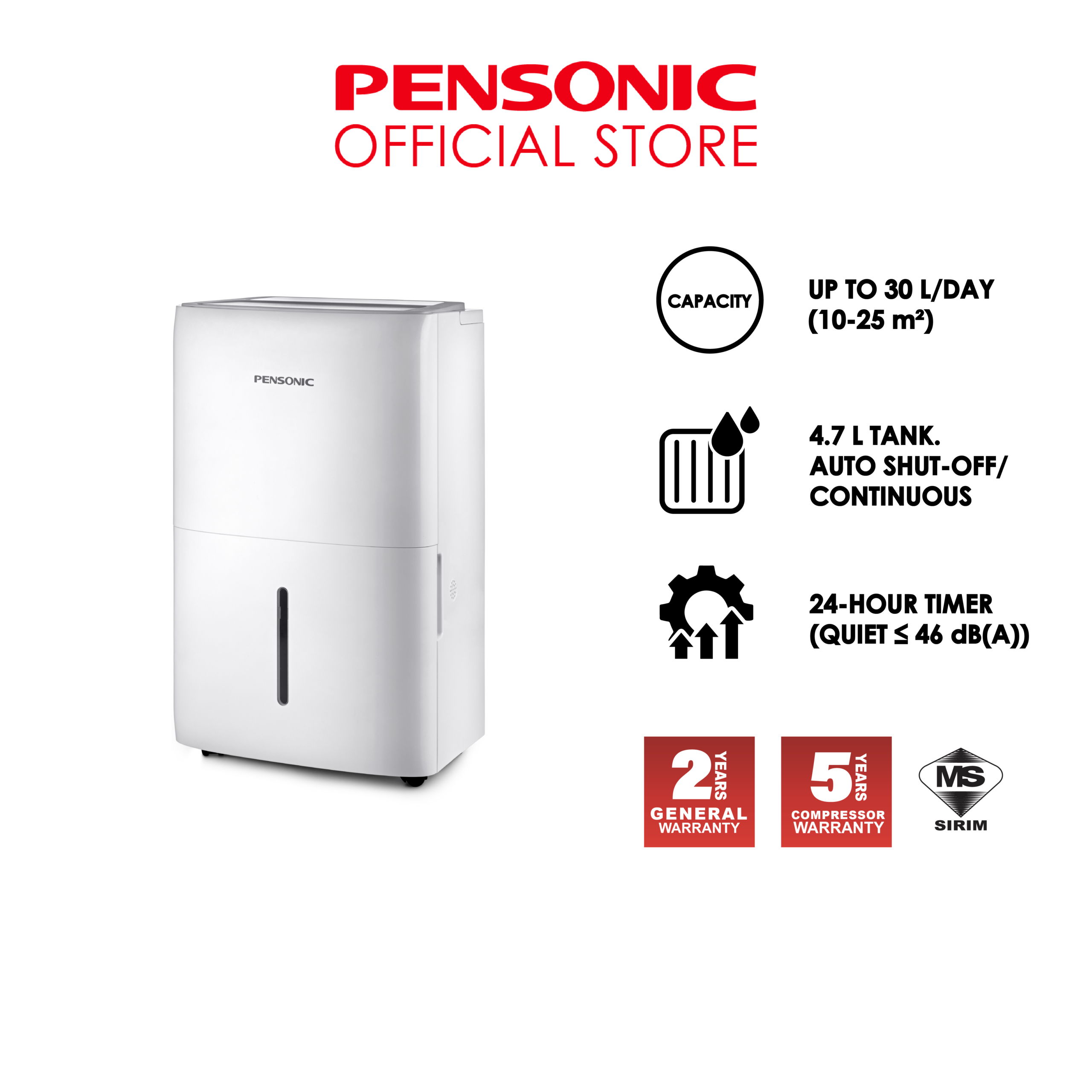 Pensonic Dehumidifier | PDE-30